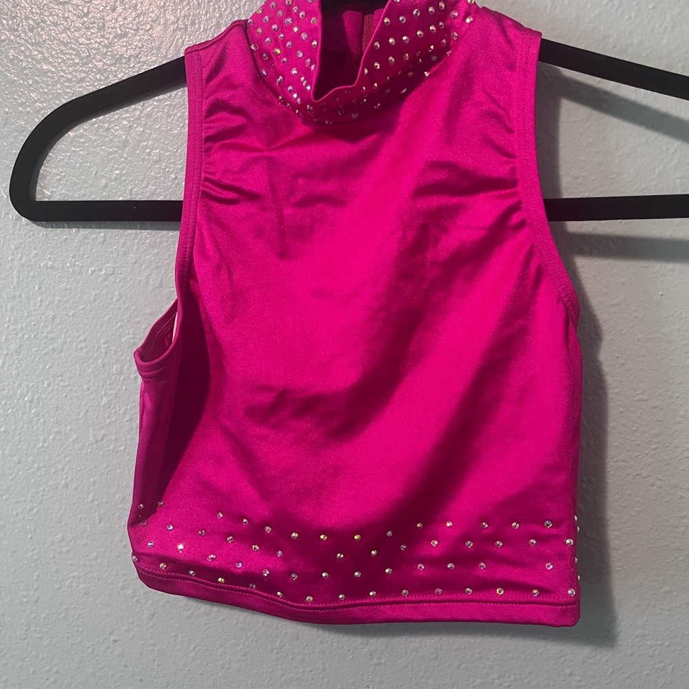 Weissman Fuchsia Tank Top with Stud Accents